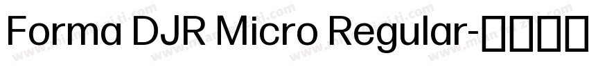 Forma DJR Micro Regular字体转换